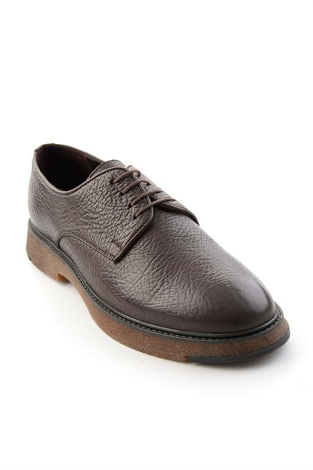 Kahve Hakiki Deri Erkek Klasik Ayakkabı E01054041103