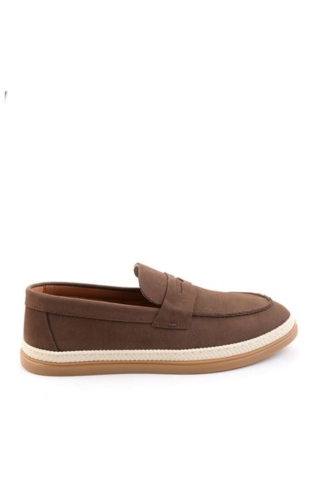 Kahve Hakiki Deri Erkek Loafer Ayakkabı E01594324101