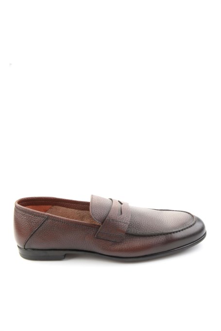 Kahve Hakiki Deri Erkek Loafer Ayakkabı E01648367040