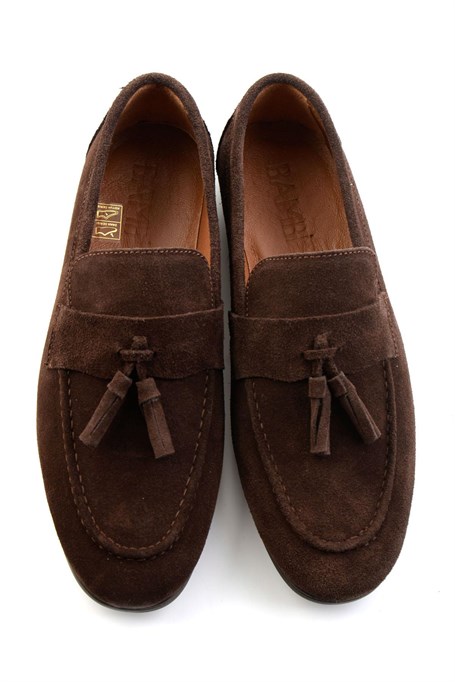 Kahve Hakiki Deri Erkek Loafer Ayakkabı E01594456502