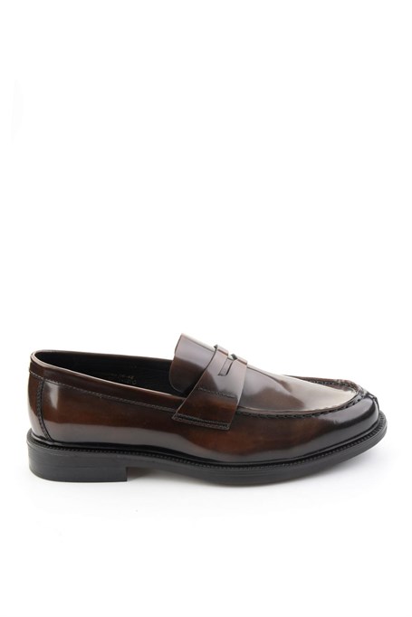 Kahve Hakiki Deri Erkek Loafer Ayakkabı E01648609514