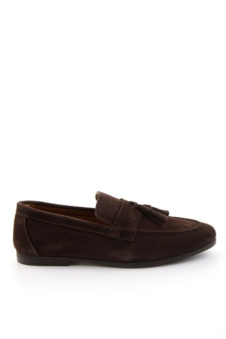 Kahve Hakiki Deri Erkek Loafer Ayakkabı E01594456502