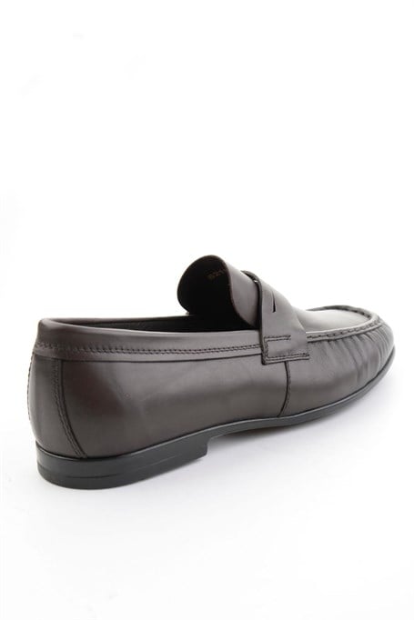 Kahve Hakiki Deri Erkek Loafer Ayakkabı E01648621803