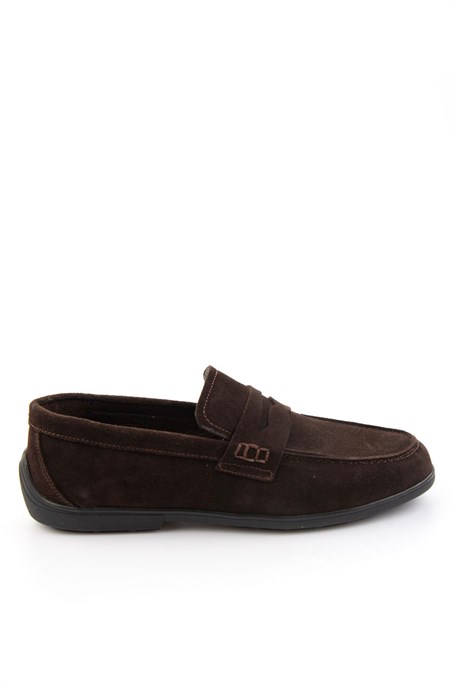 Kahve Hakiki Deri Erkek Loafer Ayakkabı E01054408202