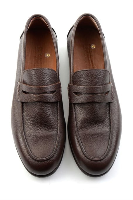 Kahve Hakiki Deri Erkek Loafer Ayakkabı E01730351040