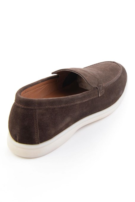 Kahve Hakiki Deri Erkek Loafer Ayakkabı E01079010102