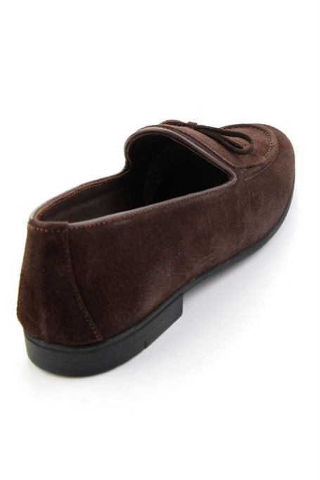 Kahve Hakiki Deri Erkek Loafer Ayakkabı E01594034702