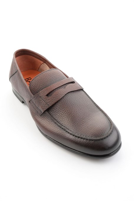 Kahve Hakiki Deri Erkek Loafer Ayakkabı E01648367040