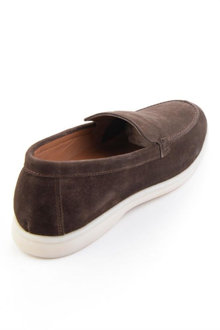 Kahve Hakiki Deri Erkek Loafer Ayakkabı E01079010102