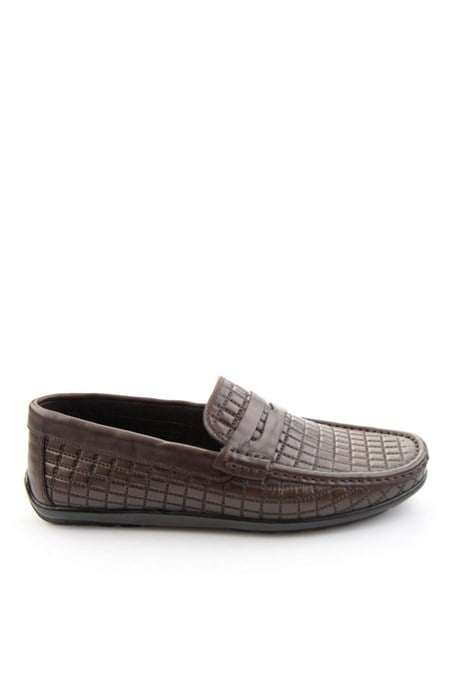 Kahve Hakiki Deri Erkek Loafer Ayakkabı E01697032003