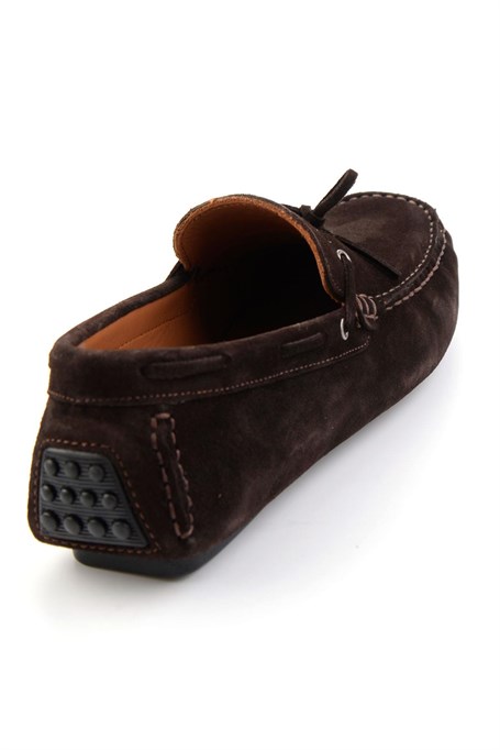 Kahve Hakiki Deri Erkek Loafer Ayakkabı E01547009902