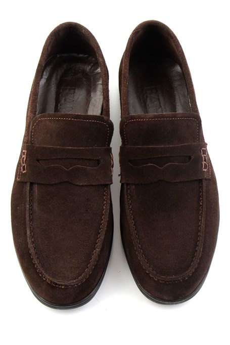 Kahve Hakiki Deri Erkek Loafer Ayakkabı E01054408202