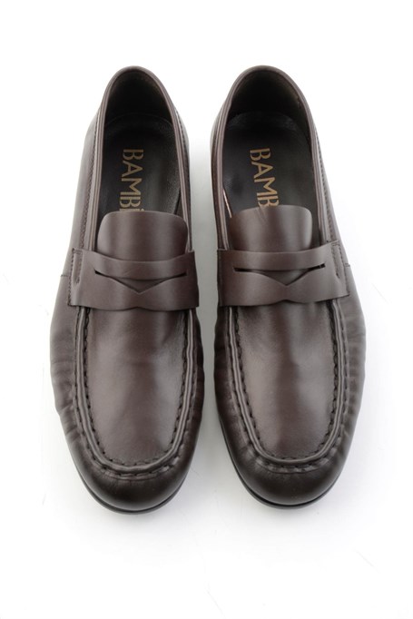 Kahve Hakiki Deri Erkek Loafer Ayakkabı E01648621803