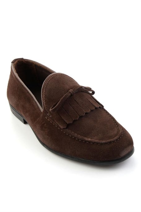 Kahve Hakiki Deri Erkek Loafer Ayakkabı E01594034702