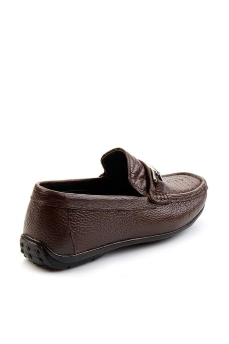 Kahve Hakiki Deri Erkek Loafer Ayakkabı E01323200040