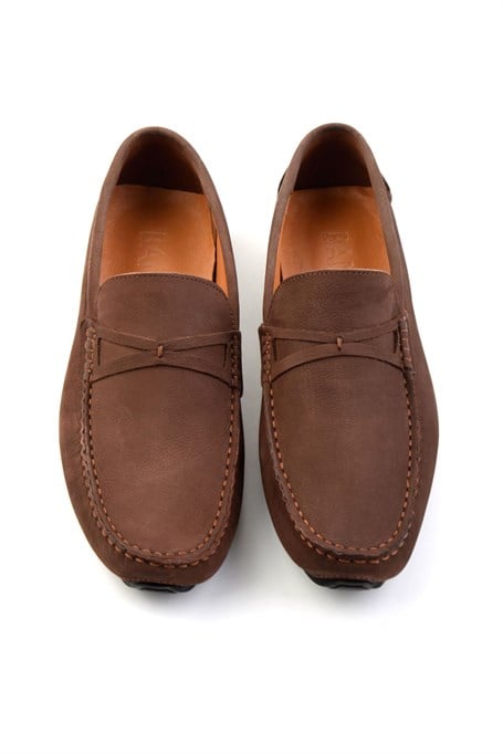 Kahve Hakiki Deri Erkek Loafer Ayakkabı E01547007801