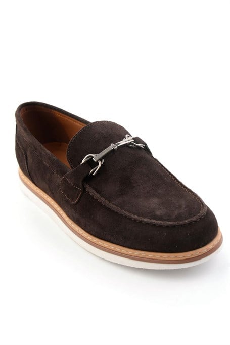Kahve Hakiki Deri Erkek Loafer Ayakkabı E01597002102