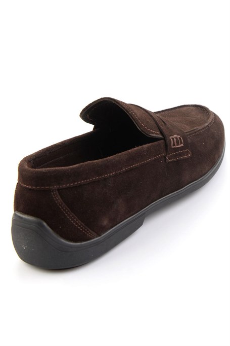 Kahve Hakiki Deri Erkek Loafer Ayakkabı E01054408202
