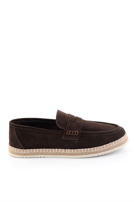 Kahve Hakiki Deri Erkek Loafer Ayakkabı E01698198602