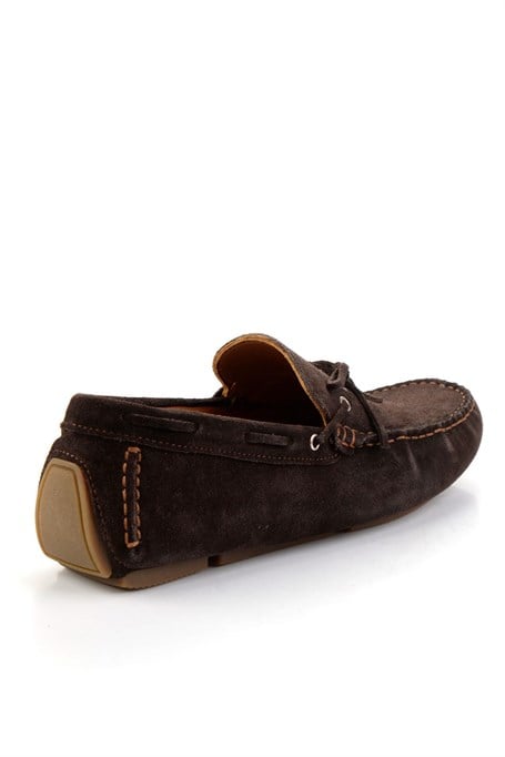 Kahve Hakiki Deri Erkek Loafer Ayakkabı E01547070102