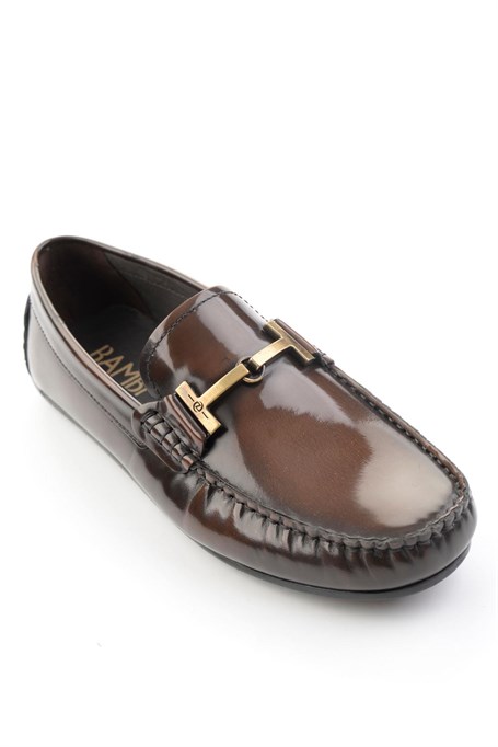 Kahve Hakiki Deri Erkek Loafer Ayakkabı E01648504214