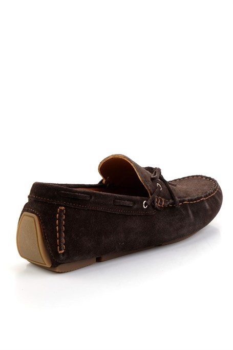 Kahve Hakiki Deri Erkek Loafer Ayakkabı E01547070102