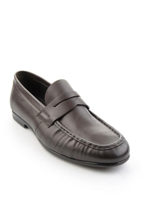 Kahve Hakiki Deri Erkek Loafer Ayakkabı E01648621803