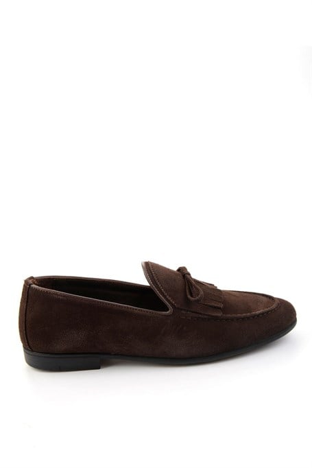 Kahve Hakiki Deri Erkek Loafer Ayakkabı E01594034702