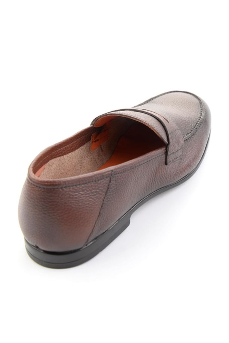 Kahve Hakiki Deri Erkek Loafer Ayakkabı E01648367040