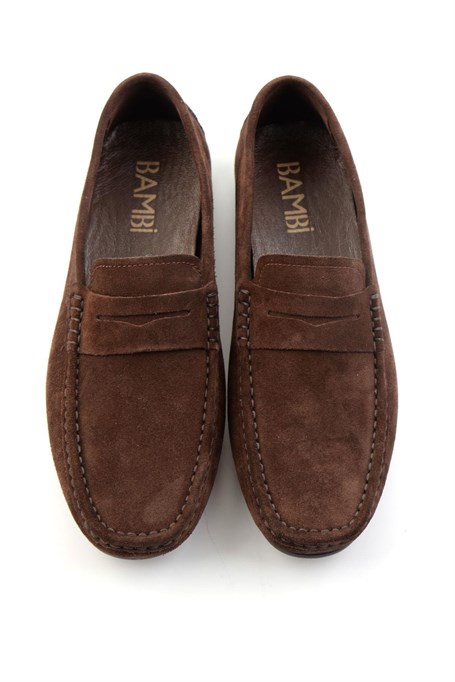 Kahve Hakiki Deri Erkek Loafer Ayakkabı E01648582102