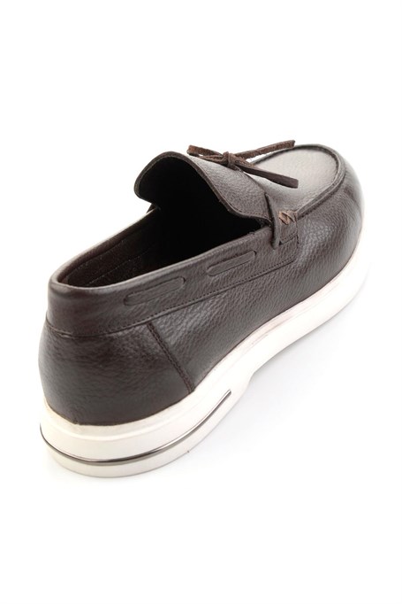 Kahve Hakiki Deri Erkek Loafer Ayakkabı E01054428140