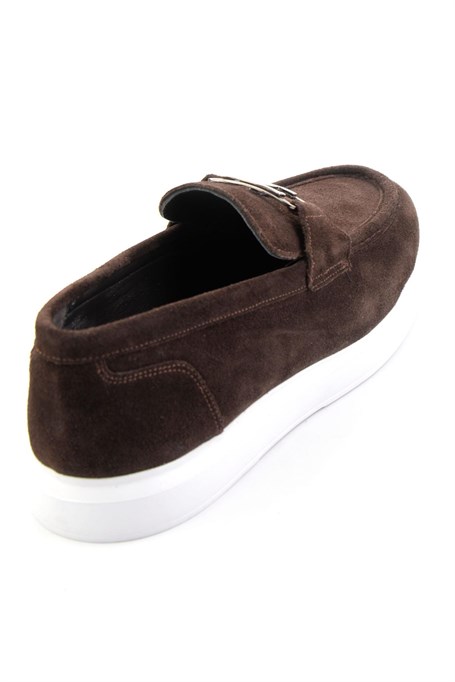 Kahve Hakiki Deri Erkek Loafer Ayakkabı E01697000302