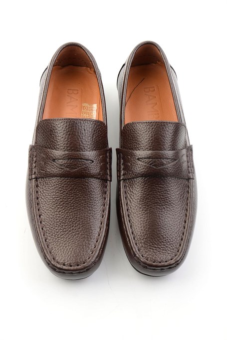 Kahve Hakiki Deri Erkek Loafer Ayakkabı E01547011240