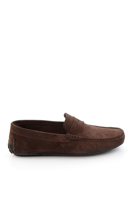 Kahve Hakiki Deri Erkek Loafer Ayakkabı E01648582102