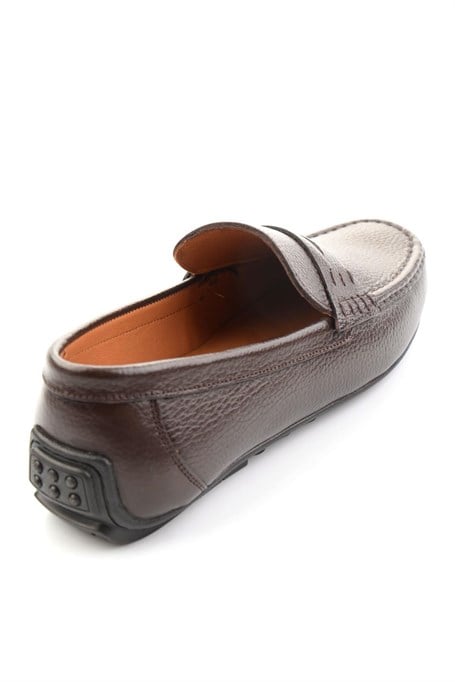 Kahve Hakiki Deri Erkek Loafer Ayakkabı E01547011240
