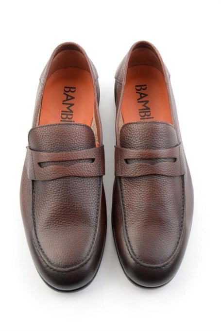 Kahve Hakiki Deri Erkek Loafer Ayakkabı E01648367040