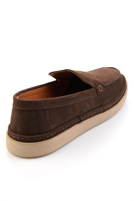 Kahve Hakiki Deri Erkek Loafer Ayakkabı E01396220201