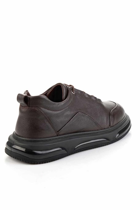 Kahve Hakiki Deri Erkek Sneaker E01080212403