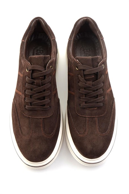 Kahve Hakiki Deri Erkek Sneaker E01089006202