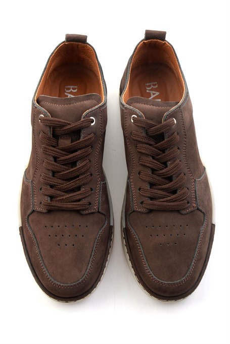 Kahve Hakiki Deri Erkek Sneaker E01396022601