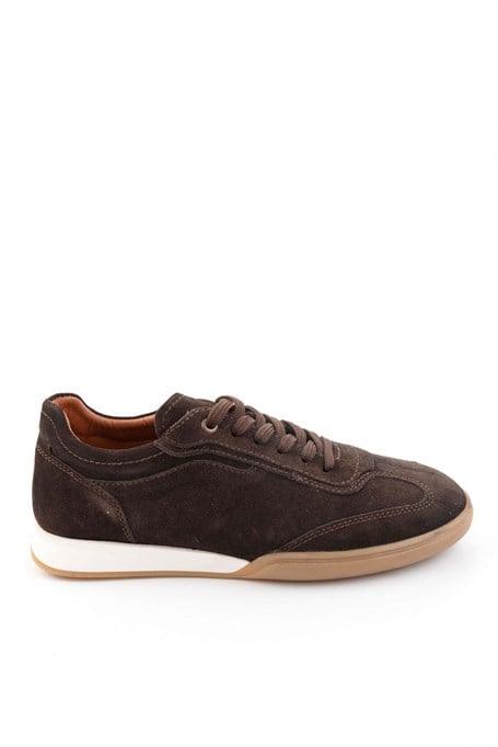 Kahve Hakiki Deri Erkek Sneaker E01396030102