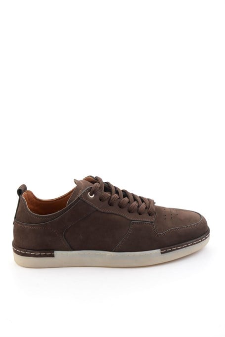 Kahve Hakiki Deri Erkek Sneaker E01396022601