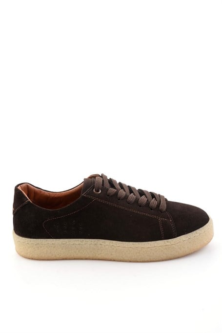 Kahve Hakiki Deri Erkek Sneaker E01396009902