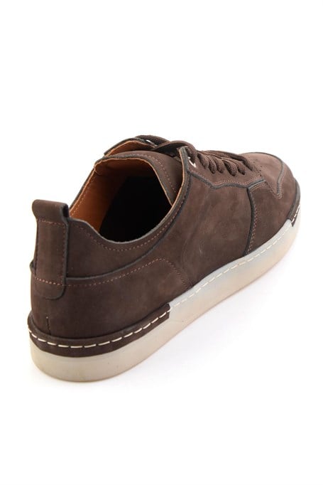 Kahve Hakiki Deri Erkek Sneaker E01396022601