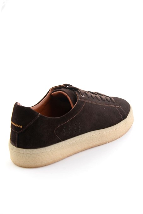 Kahve Hakiki Deri Erkek Sneaker E01396009902