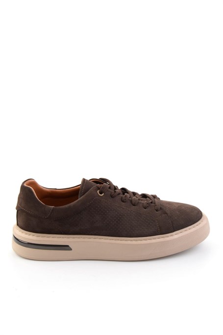 Kahve Hakiki Deri Erkek Sneaker E01396200701