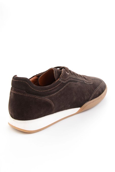 Kahve Hakiki Deri Erkek Sneaker E01396030102