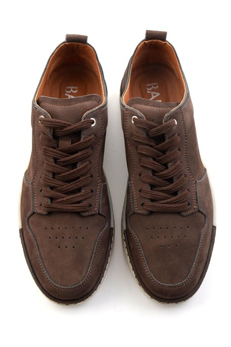 Kahve Hakiki Deri Erkek Sneaker E01396022601