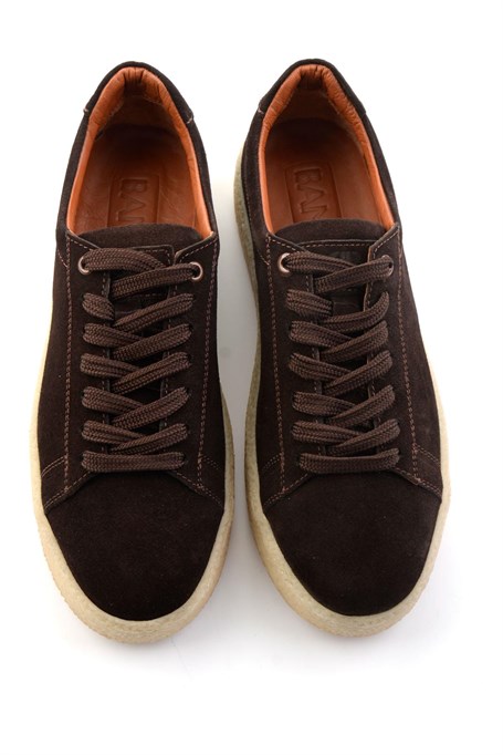 Kahve Hakiki Deri Erkek Sneaker E01396009902
