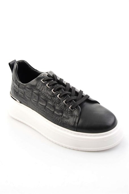 Kahve Hakiki Deri Erkek Sneaker E01398071043